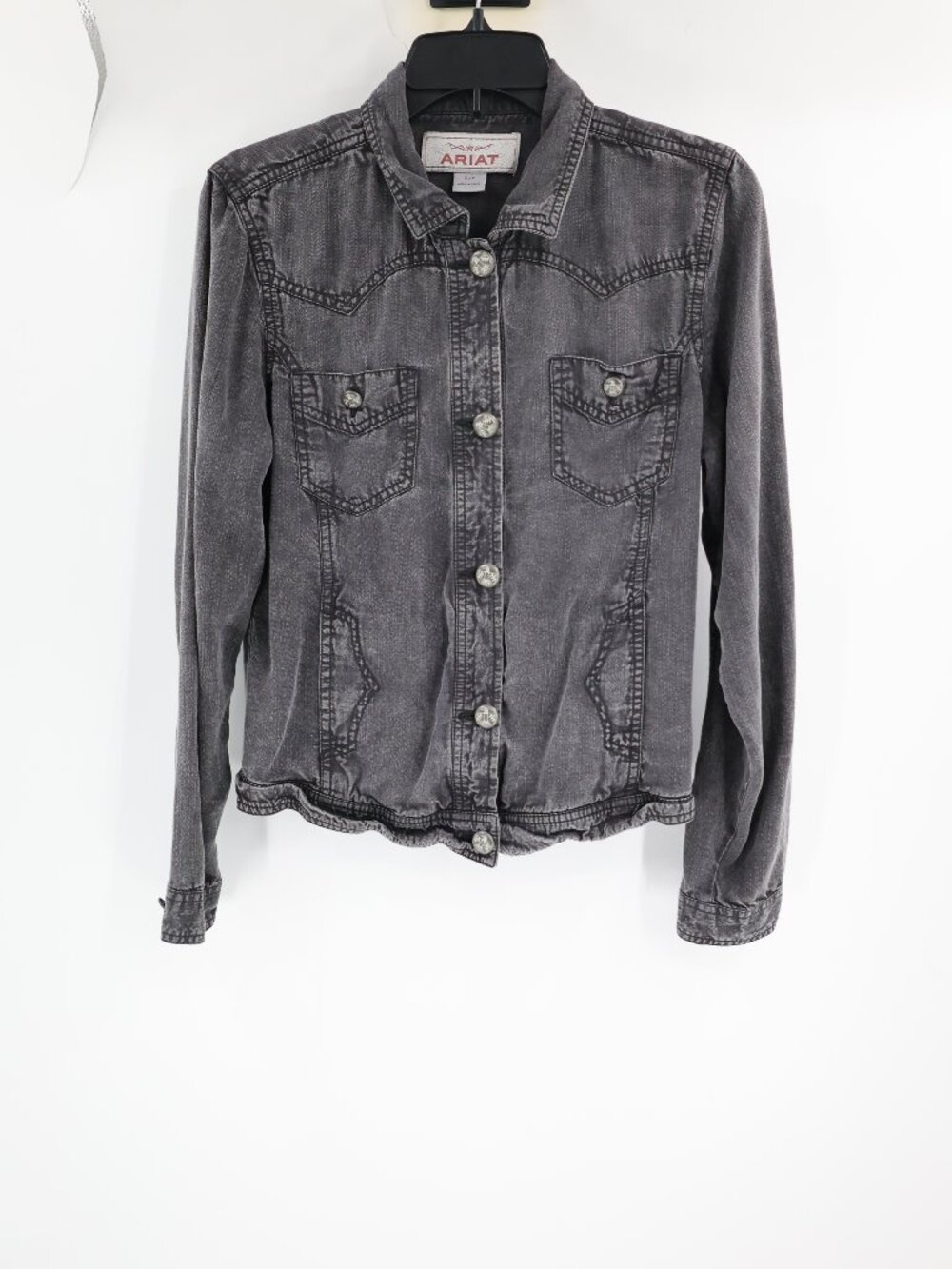 Ariat August Trucker Jacket Women's Small Lightweight Western Cowgirl Button Up - Picture 1 of 11